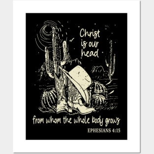 Christ Is Our Head, From Whom The Whole Body Grows Hat Cowgirl Western Posters and Art